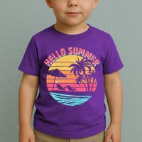 Retro Hello Summer Toddler T-Shirt