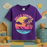 Retro Hello Summer Toddler T-Shirt