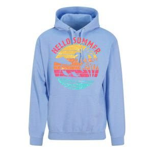 Retro Hello Summer Unisex Surf Hoodie