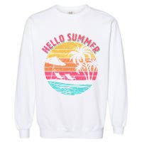 Retro Hello Summer Garment-Dyed Sweatshirt