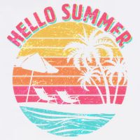 Retro Hello Summer Garment-Dyed Sweatshirt