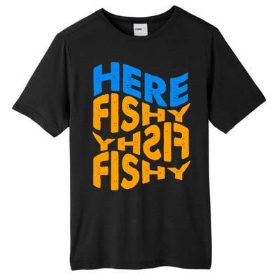 Retro Here Fishy Fishy Fishy Tall Fusion ChromaSoft Performance T-Shirt