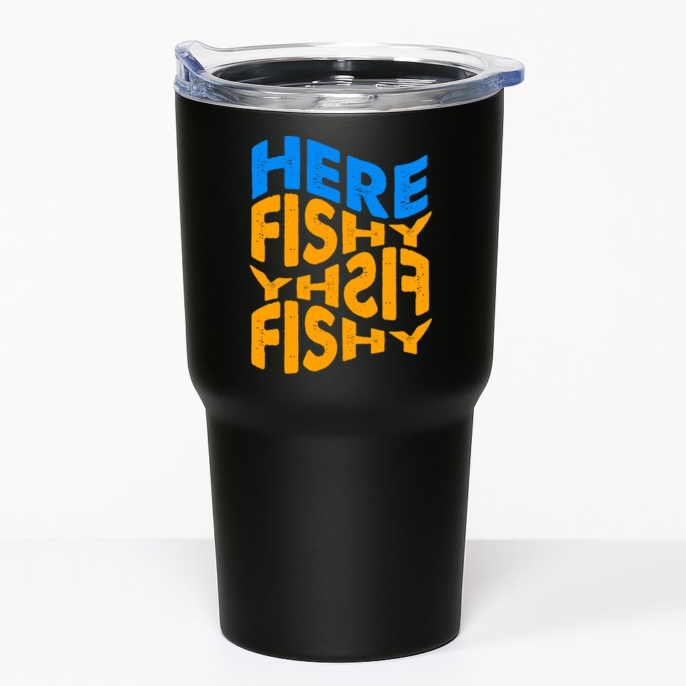 Retro Here Fishy Fishy Fishy Tumbler