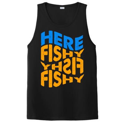 Retro Here Fishy Fishy Fishy PosiCharge Competitor Tank