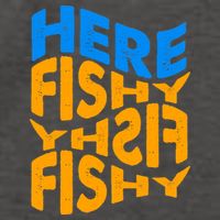 Retro Here Fishy Fishy Fishy Vector Backpack