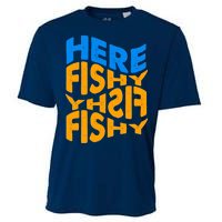 Retro Here Fishy Fishy Fishy Cooling Performance Crew T-Shirt