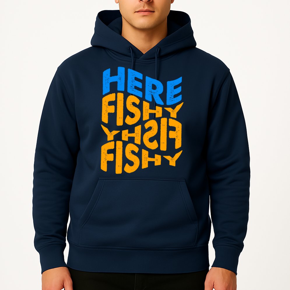 Retro Here Fishy Fishy Fishy Hoodie