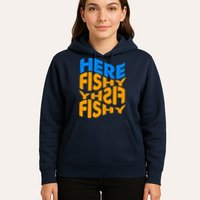 Retro Here Fishy Fishy Fishy Hoodie