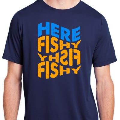 Retro Here Fishy Fishy Fishy Adult ChromaSoft Performance T-Shirt