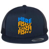 Retro Here Fishy Fishy Fishy Flatbill Hat