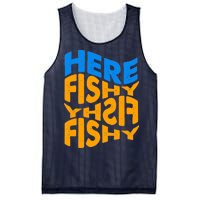 Retro Here Fishy Fishy Fishy Mesh Reversible Basketball Jersey Tank