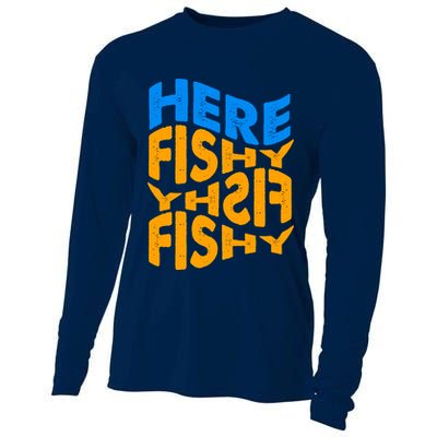 Retro Here Fishy Fishy Fishy Cooling Performance Long Sleeve Crew