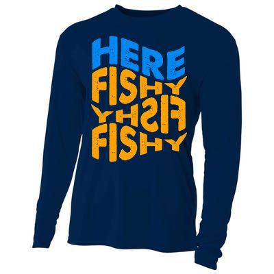 Retro Here Fishy Fishy Fishy Cooling Performance Long Sleeve Crew