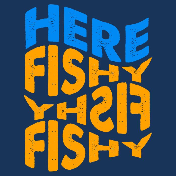 Retro Here Fishy Fishy Fishy Baby Bodysuit
