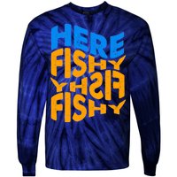 Retro Here Fishy Fishy Fishy Tie-Dye Long Sleeve Shirt