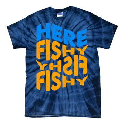 Retro Here Fishy Fishy Fishy Tie-Dye T-Shirt