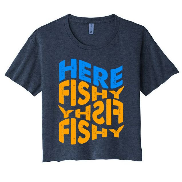 Retro Here Fishy Fishy Fishy Crop Top