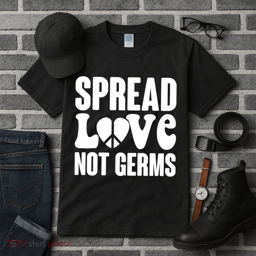 Retro Hippie Spread Love Not Germs Tall T-Shirt