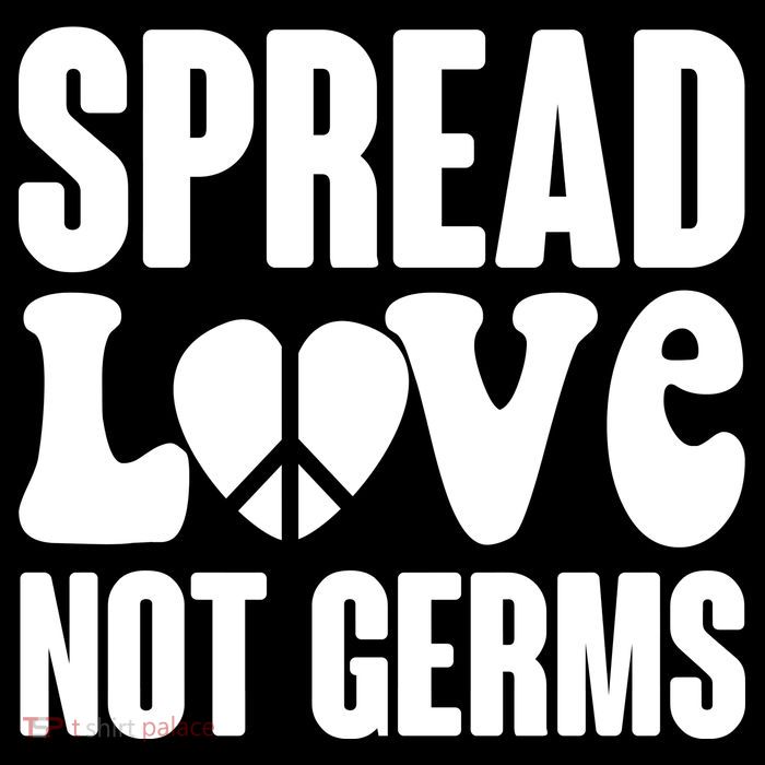 Retro Hippie Spread Love Not Germs Tall T-Shirt