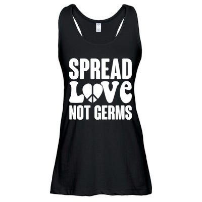 Retro Hippie Spread Love Not Germs Ladies Essential Flowy Tank