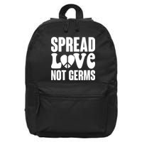 Retro Hippie Spread Love Not Germs 16 in Basic Backpack