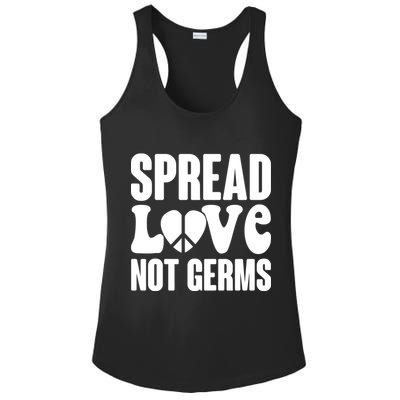 Retro Hippie Spread Love Not Germs Ladies PosiCharge Competitor Racerback Tank