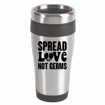 Retro Hippie Spread Love Not Germs 16oz Travel Tumbler