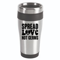 Retro Hippie Spread Love Not Germs 16oz Travel Tumbler