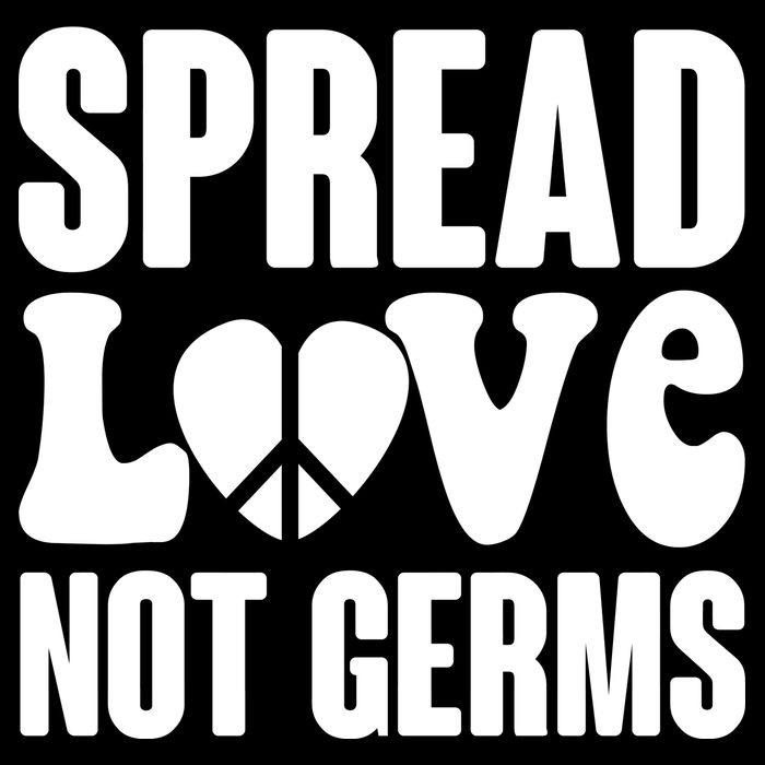 Retro Hippie Spread Love Not Germs Youth Performance Sprint T-Shirt