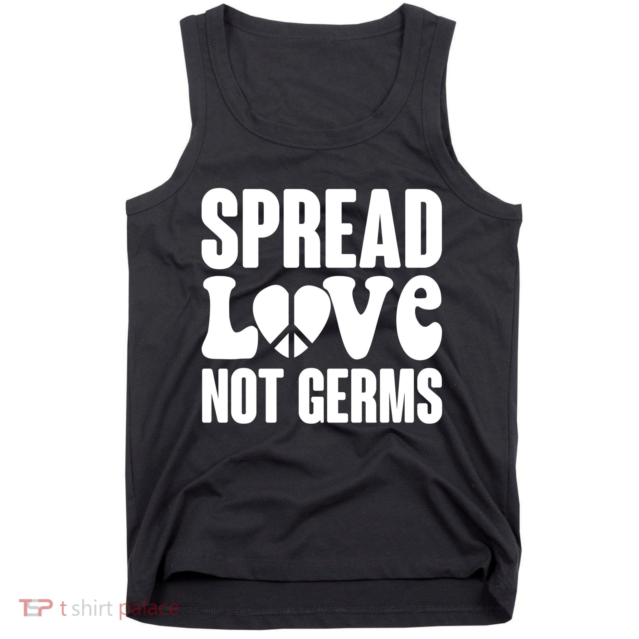 Retro Hippie Spread Love Not Germs Tank Top
