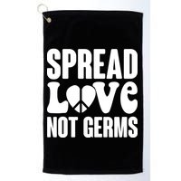 Retro Hippie Spread Love Not Germs Golf Towel