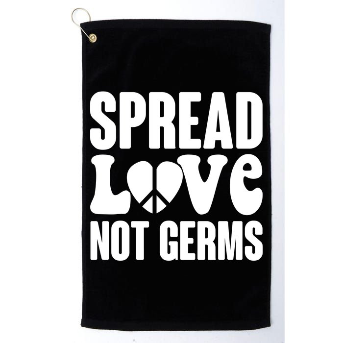 Retro Hippie Spread Love Not Germs Golf Towel