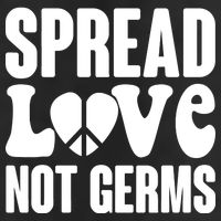 Retro Hippie Spread Love Not Germs Golf Towel