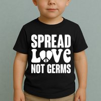 Retro Hippie Spread Love Not Germs Toddler T-Shirt