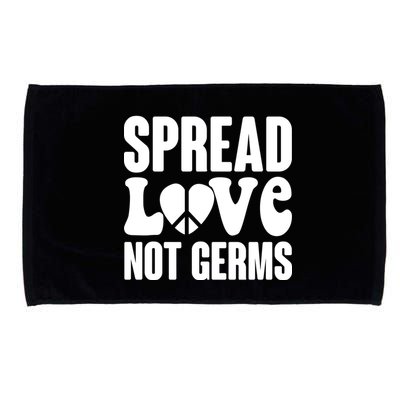 Retro Hippie Spread Love Not Germs Microfiber Hand Towel