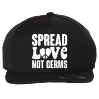 Retro Hippie Spread Love Not Germs Wool Snapback Cap