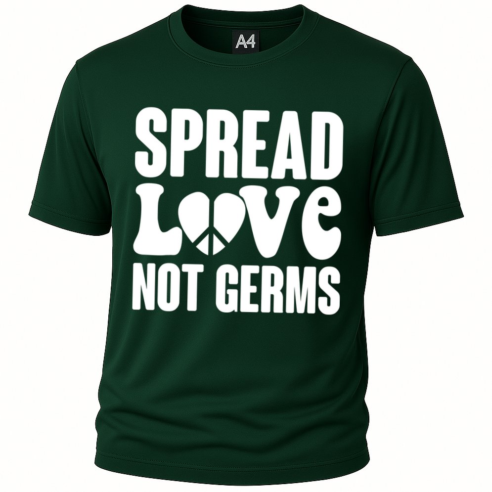 Retro Hippie Spread Love Not Germs Performance Shirt