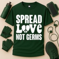 Retro Hippie Spread Love Not Germs Performance Shirt