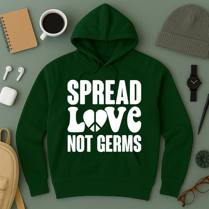 Retro Hippie Spread Love Not Germs Hoodie