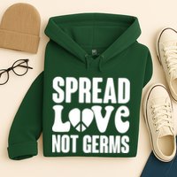 Retro Hippie Spread Love Not Germs Hoodie