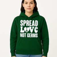 Retro Hippie Spread Love Not Germs Hoodie