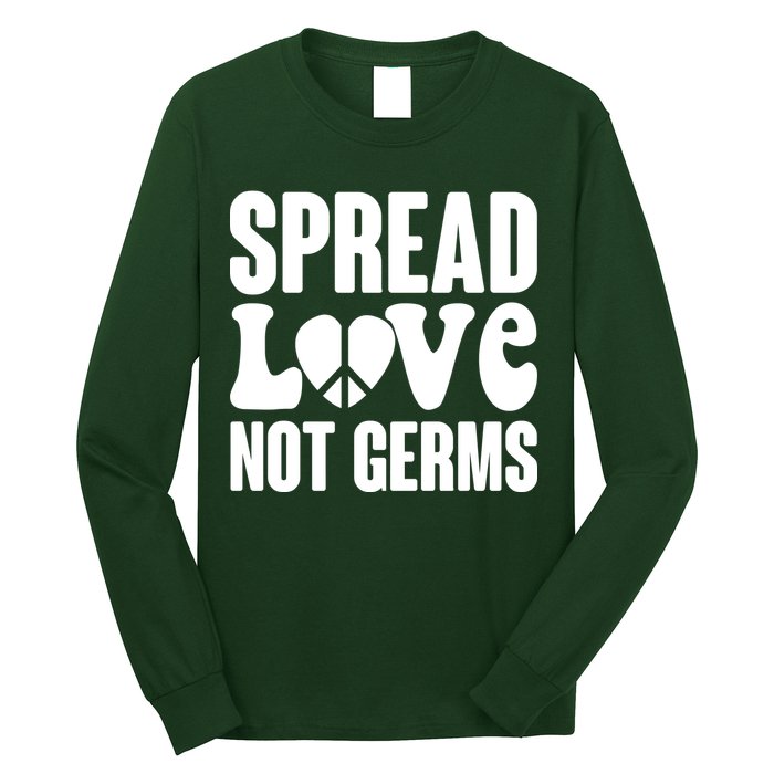 Retro Hippie Spread Love Not Germs Long Sleeve Shirt