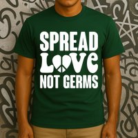 Retro Hippie Spread Love Not Germs T-Shirt