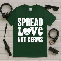 Retro Hippie Spread Love Not Germs T-Shirt