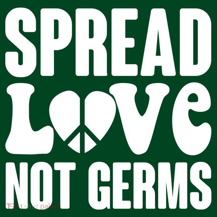 Retro Hippie Spread Love Not Germs Magnet