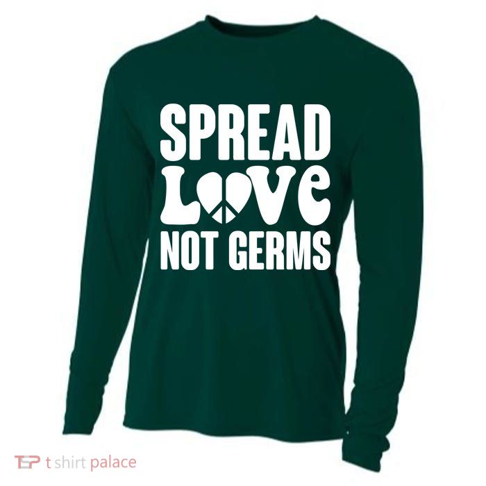 Retro Hippie Spread Love Not Germs Cooling Performance Long Sleeve Crew