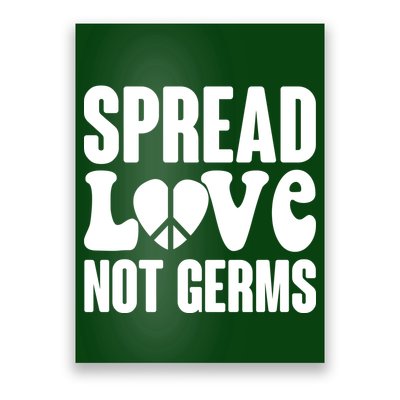 Retro Hippie Spread Love Not Germs Poster
