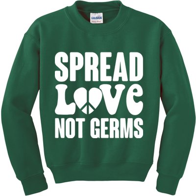 Retro Hippie Spread Love Not Germs Kids Sweatshirt
