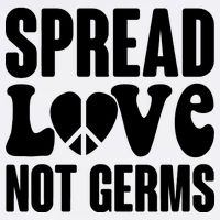 Retro Hippie Spread Love Not Germs Garment-Dyed Sweatshirt