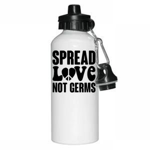 Retro Hippie Spread Love Not Germs Aluminum Water Bottle